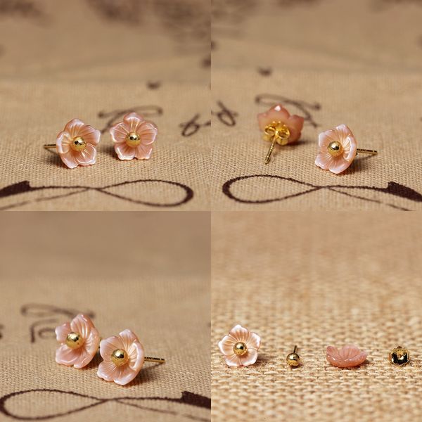 925 s silver shell flower sansheng iii ten in peach blossom yang mi's ear nail concise pink colour peach blossom dual purpose earring, Golden
925 s silver shell flower sansheng iii ten in peach blossom yang mi's ear nail concise pink colour peach blossom dual purpose earring, Golden