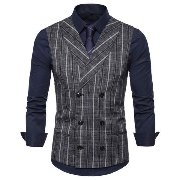 men's vests mens stripe plaid formal blazer casual double breasted v-neck fashion s-2xl male england style eur size, Black;white
men's vests mens stripe plaid formal blazer casual double breasted v-neck fashion s-2xl male england style eur size, Black;white