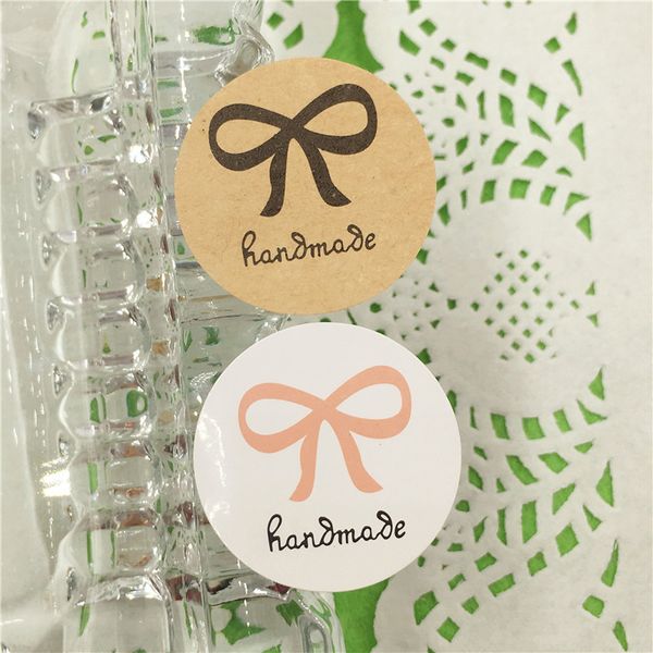 bow pattern series stickers round fashionable popular kraft paper handmade with love custom wholesale 500pcs/lot widespread, Black
bow pattern series stickers round fashionable popular kraft paper handmade with love custom wholesale 500pcs/lot widespread, Black