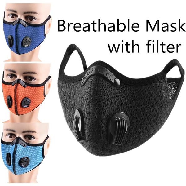 cycling mask with pm2.5 filter breathing valve earloops dust-proof haze-proof outdoor protective exercise mask half helmet face protector, Black
cycling mask with pm2.5 filter breathing valve earloops dust-proof haze-proof outdoor protective exercise mask half helmet face protector, Black