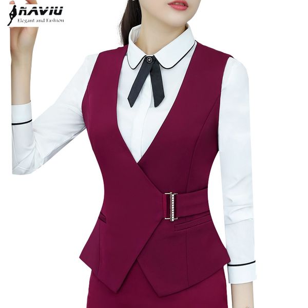 autumn professional vest women fashion elegant v neck slim vest coat office ladies business interview plus size work uniforms, Black;white
autumn professional vest women fashion elegant v neck slim vest coat office ladies business interview plus size work uniforms, Black;white