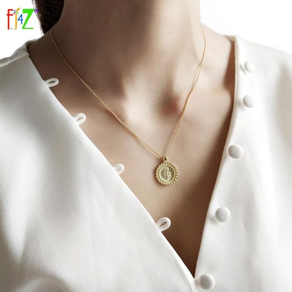 f.j4z 100% s925 sterling silver elegant design gold color rose carved medallion pendant choker pendant necklace for women
f.j4z 100% s925 sterling silver elegant design gold color rose carved medallion pendant choker pendant necklace for women