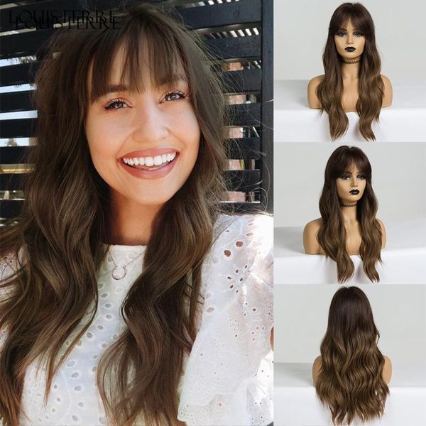 louis ferre long ombre black brown natural synthetic wigs for black women afro cosplay wigs with bangs heat resistant wavy
louis ferre long ombre black brown natural synthetic wigs for black women afro cosplay wigs with bangs heat resistant wavy