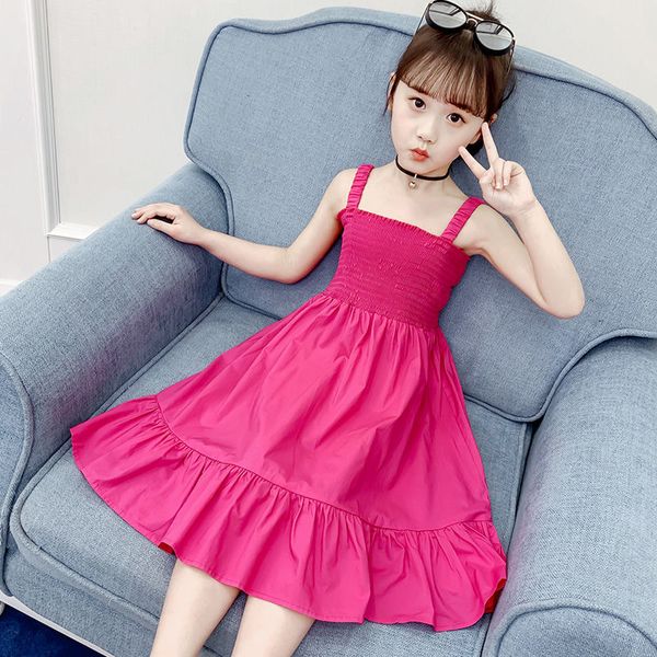 2020 summer new kids girls cotton ruched sling vest pure color princess dress teenage girls ruffles party dresses vestidos x51 t200417, Red;yellow
2020 summer new kids girls cotton ruched sling vest pure color princess dress teenage girls ruffles party dresses vestidos x51 t200417, Red;yellow