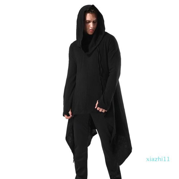fashion-men's 100% cotton asymmetrical loose fit oversized pullover long hoodie gothic hooded sweatshirts, Black;red
fashion-men's 100% cotton asymmetrical loose fit oversized pullover long hoodie gothic hooded sweatshirts, Black;red
