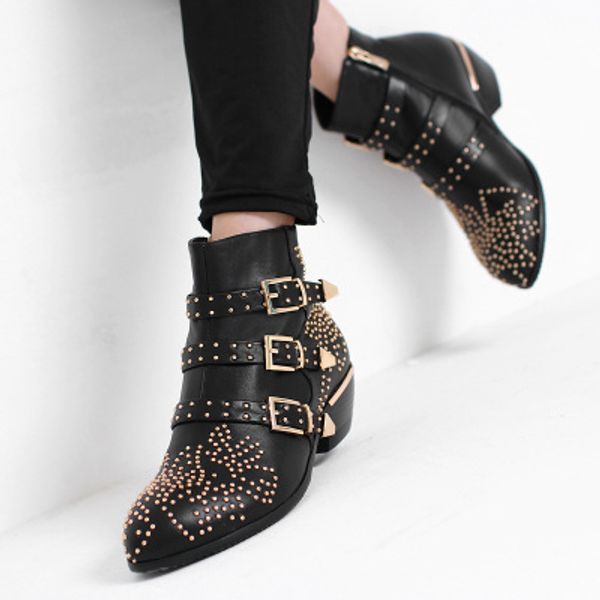 boots women round toe rivet flower boots susanna studded genuine leather ankle boots women botines luxury botas mujer, Black
boots women round toe rivet flower boots susanna studded genuine leather ankle boots women botines luxury botas mujer, Black