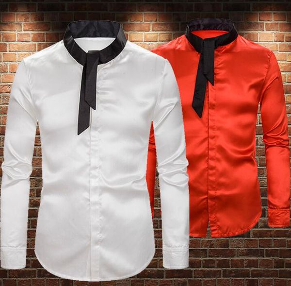 fashion punk shirt men long sleeve loose shirt teenage korean ribbon tie mens personality stage singer dance b484, White;black
fashion punk shirt men long sleeve loose shirt teenage korean ribbon tie mens personality stage singer dance b484, White;black
