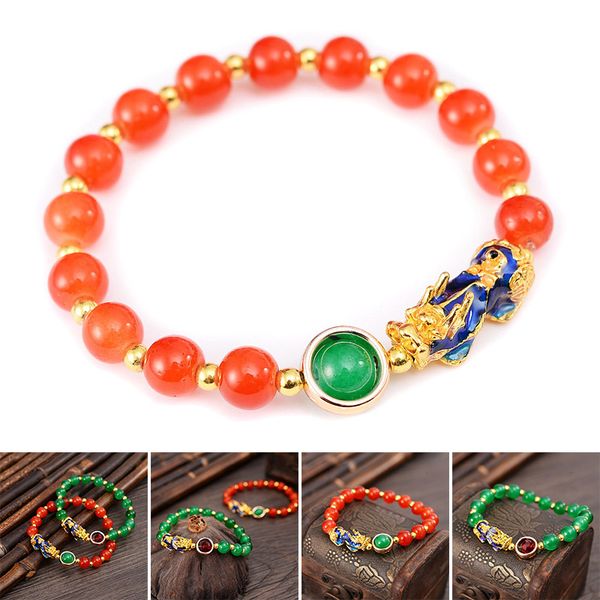 temperature change pi xiu bracelet imitation agate bracelet men women couple beaded fashion m8694, Black
temperature change pi xiu bracelet imitation agate bracelet men women couple beaded fashion m8694, Black