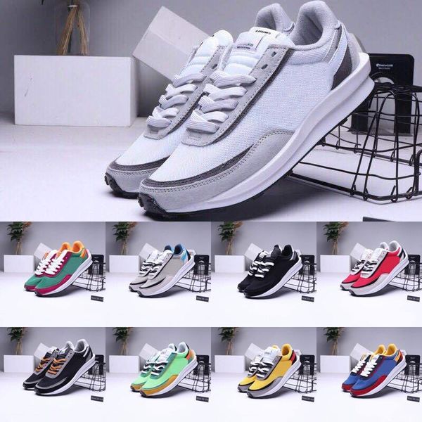 

Горячая Nike Sacai x LDV Вафельный Рассвет Тренеры Мужская Для Женщин Мода Дышать Triple S С