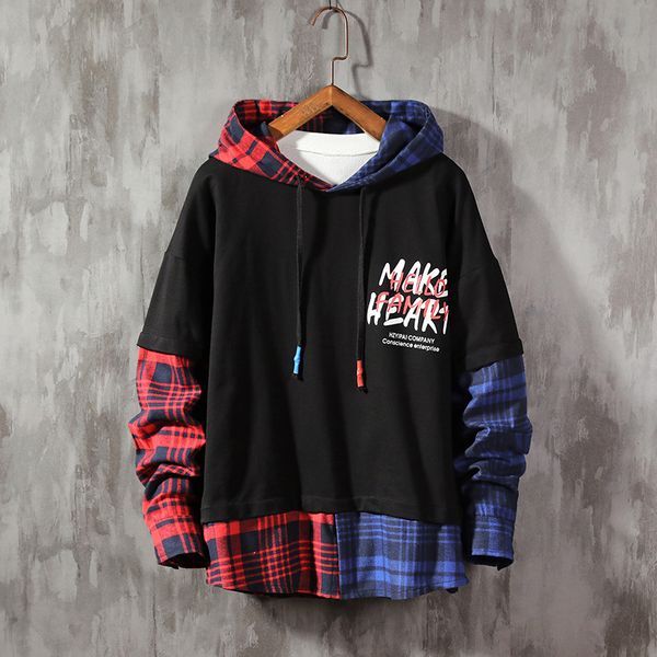new style color block hoodies men's hoodie casual with hat cotton long sleeve hello family print, Black
new style color block hoodies men's hoodie casual with hat cotton long sleeve hello family print, Black