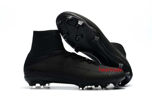 new arrival full black soccer cleats mercurial superfly kids soccer shoes high ankle cristiano ronaldo mens womens football boots
new arrival full black soccer cleats mercurial superfly kids soccer shoes high ankle cristiano ronaldo mens womens football boots