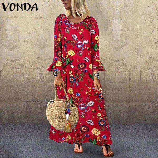 vonda fashion maxi dress 2019 women long sleeve floral printed holiday dresses vintage bohemian vestidos plus size sundress 5xl, Black;gray
vonda fashion maxi dress 2019 women long sleeve floral printed holiday dresses vintage bohemian vestidos plus size sundress 5xl, Black;gray