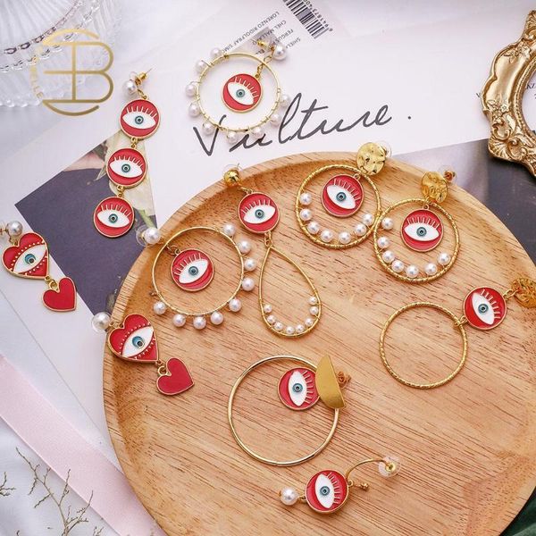 2020 new year lucky christmas earring jewelry gometric hoop pearls red enamel evil eye earrings for women fashion party earring, Silver
2020 new year lucky christmas earring jewelry gometric hoop pearls red enamel evil eye earrings for women fashion party earring, Silver