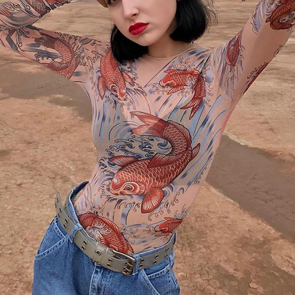 jumpsuit new style personality all-match long sleeve slim fit cartoon fish printed all-match jumpsuits, Black;white
jumpsuit new style personality all-match long sleeve slim fit cartoon fish printed all-match jumpsuits, Black;white