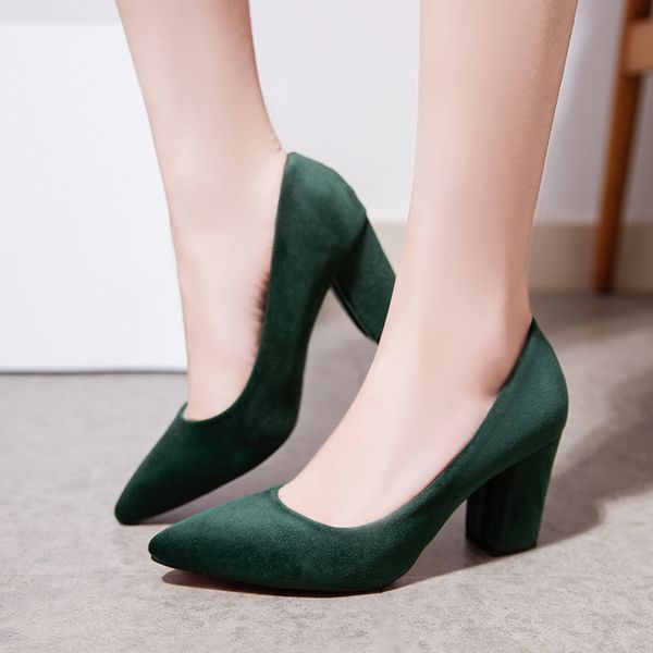women pumps velvet high heels ladies shoes spring fashion elegant pointed toe square heel wedding female shallow shoes u22-16, Black
women pumps velvet high heels ladies shoes spring fashion elegant pointed toe square heel wedding female shallow shoes u22-16, Black
