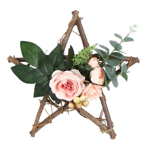 star-shaped wooden frame artificial flowers garland pendant faux floral hanging wreath wall window wedding parties home decor
star-shaped wooden frame artificial flowers garland pendant faux floral hanging wreath wall window wedding parties home decor