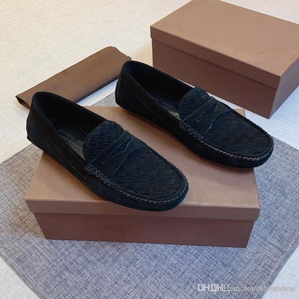 luxury men dress shoes new genuine leather weaving fashion peas shoes men's flat casual shoes with original box, Black
luxury men dress shoes new genuine leather weaving fashion peas shoes men's flat casual shoes with original box, Black