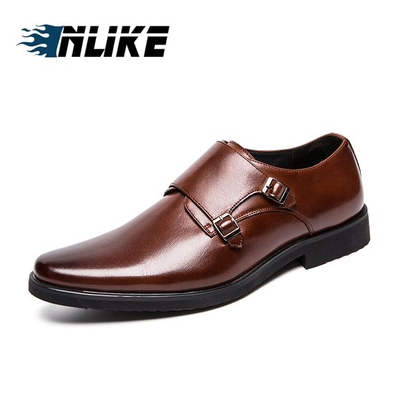 inlike men's big size cap toe oxford double monk strap leather modern fashion dress shoes men casual shoes, Black
inlike men's big size cap toe oxford double monk strap leather modern fashion dress shoes men casual shoes, Black