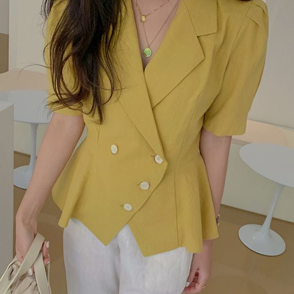summer korean casual double breasted female blazers notched collar short sleeve loose short coat women outwear chaqueta mujer, White;black
summer korean casual double breasted female blazers notched collar short sleeve loose short coat women outwear chaqueta mujer, White;black