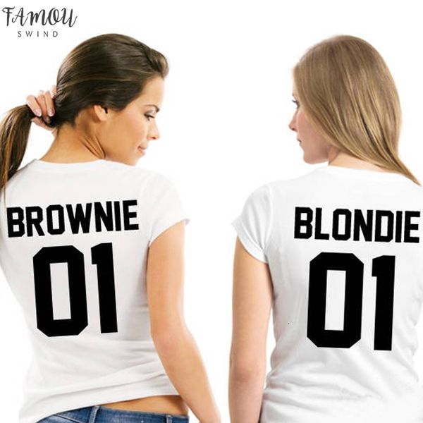 new letter printed friend t shirt bff sister girls lovers couples women tee shirt cotton brownie blondie 01, White
new letter printed friend t shirt bff sister girls lovers couples women tee shirt cotton brownie blondie 01, White