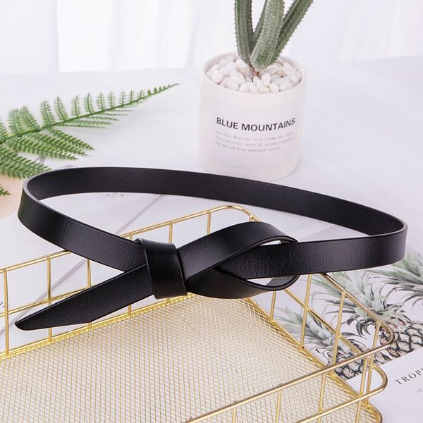 2019 women's leather leather with dress sweater decoration no dress belt buckle no hole knot thin belt, Black;brown
2019 women's leather leather with dress sweater decoration no dress belt buckle no hole knot thin belt, Black;brown
