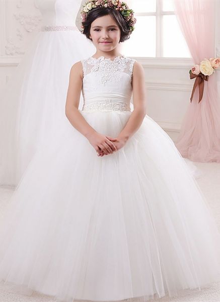 flower girl dresses lace appliqué elegant tulle fluffy girls pageant for first holy communion birthday party dresses, White;blue
flower girl dresses lace appliqué elegant tulle fluffy girls pageant for first holy communion birthday party dresses, White;blue