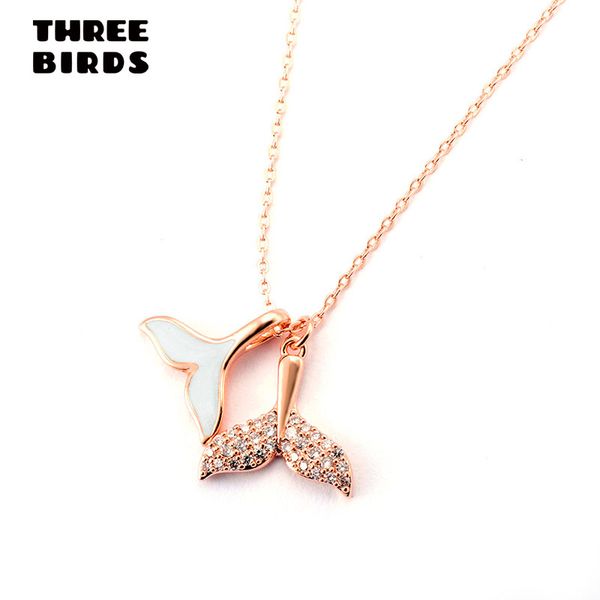 three birds trendy cubic zirconia crystal double fishtail necklace fashion gold pendant necklace for women korean jewelry 2019, Golden;silver
three birds trendy cubic zirconia crystal double fishtail necklace fashion gold pendant necklace for women korean jewelry 2019, Golden;silver