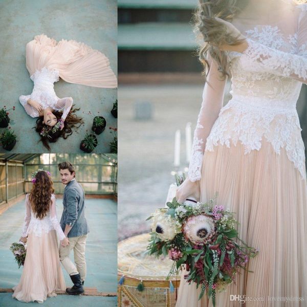 2020 bateau neck long bridal gown wedding dresses appliques long sleeve elegant floor length custom formal wear amazing unique garden, White
2020 bateau neck long bridal gown wedding dresses appliques long sleeve elegant floor length custom formal wear amazing unique garden, White