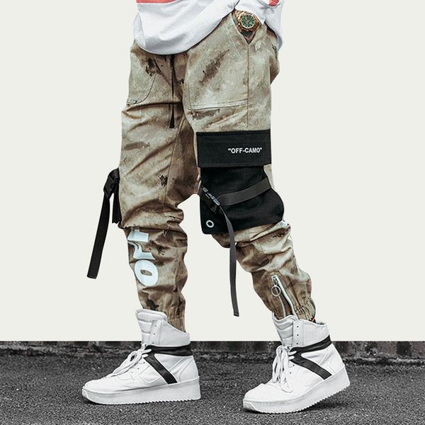 hip hip streetwear мужские камуфляж бегуны брюки мужчины хлопок ленты cargo pant брюки эластичный пояс гаремные мужские брюки, Black
hip hip streetwear мужские камуфляж бегуны брюки мужчины хлопок ленты cargo pant брюки эластичный пояс гаремные мужские брюки, Black