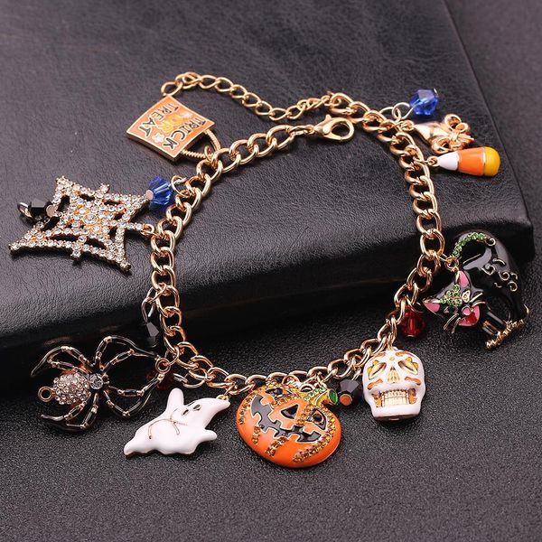 halloween gifts bracelet skeleton gothic punk charms pumpkin spider bracelet&banglesgifts for women skull bracelet, Black
halloween gifts bracelet skeleton gothic punk charms pumpkin spider bracelet&banglesgifts for women skull bracelet, Black