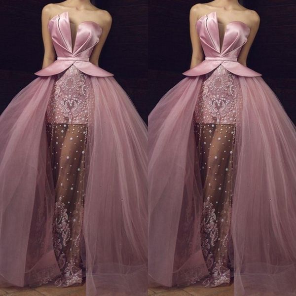 arabic pink evening dresses 2020 elegant formal party gowns vestido de festa longo strapless robe de soiree lace applique tulle prom dress, Black;red
arabic pink evening dresses 2020 elegant formal party gowns vestido de festa longo strapless robe de soiree lace applique tulle prom dress, Black;red