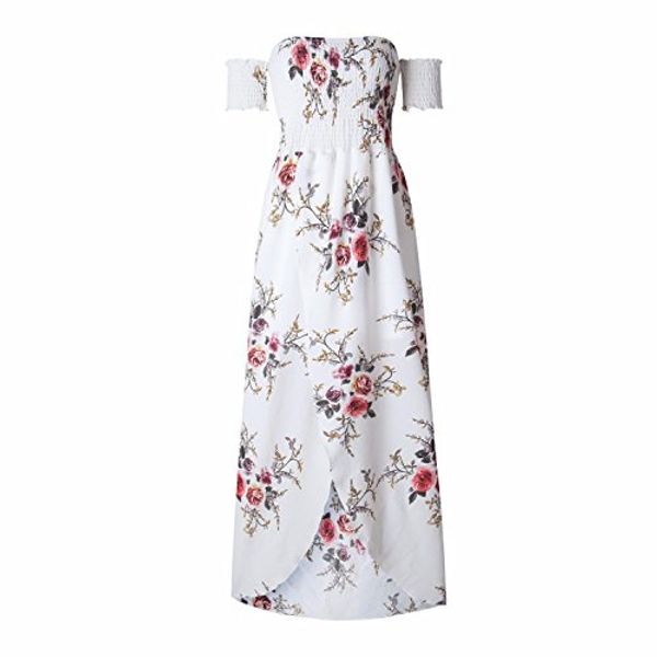 women's boho style off shoulder chiffon long dress summer beach floral print split party maxi dress long dresses, Black;gray
women's boho style off shoulder chiffon long dress summer beach floral print split party maxi dress long dresses, Black;gray