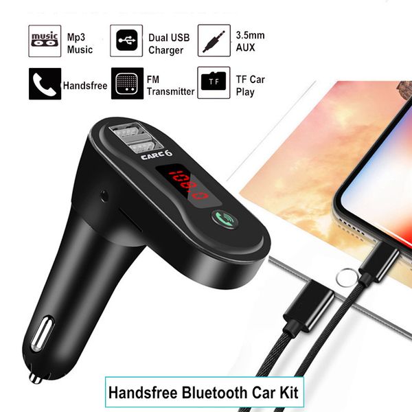 car kit handsbluetooth mp3 player wireless fm transmitter tf card 3.5mm aux audio receiver 2.1a dual usb phone charger
car kit handsbluetooth mp3 player wireless fm transmitter tf card 3.5mm aux audio receiver 2.1a dual usb phone charger