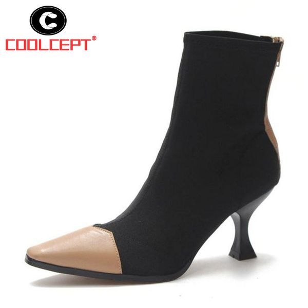 coolcept women boots mixed colors women shoes zipper mid calf boots fashion strange heel simple winter ladies shoes size 35-39, Black
coolcept women boots mixed colors women shoes zipper mid calf boots fashion strange heel simple winter ladies shoes size 35-39, Black