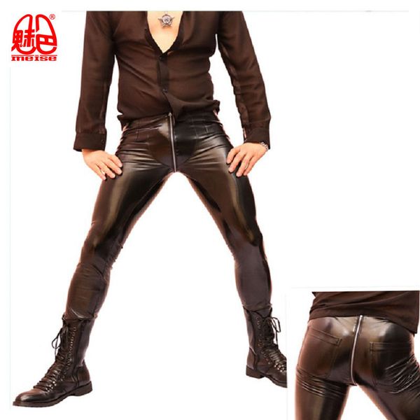 man plus size faux leather pvc shiny punk pencil pants glossy open u crotch detachable elastic tight trousers stage legging, Black
man plus size faux leather pvc shiny punk pencil pants glossy open u crotch detachable elastic tight trousers stage legging, Black