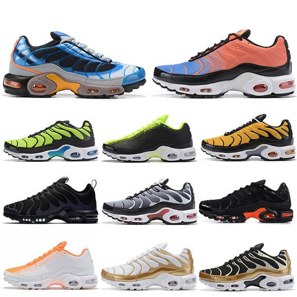 2019 Running Shoes for men Cushion Tn Plus Triple Black Gold Blue Orange Yellow Green Plus TN Ultra Mens Trainers Sneakers Size 7-12
2019 Running Shoes for men Cushion Tn Plus Triple Black Gold Blue Orange Yellow Green Plus TN Ultra Mens Trainers Sneakers Size 7-12