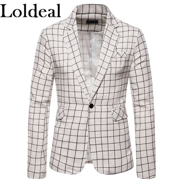 loldeal big plaid suit coat men blazer casual slim fit mens suit jacket business leisure checked mens blazer jacket, White;black
loldeal big plaid suit coat men blazer casual slim fit mens suit jacket business leisure checked mens blazer jacket, White;black
