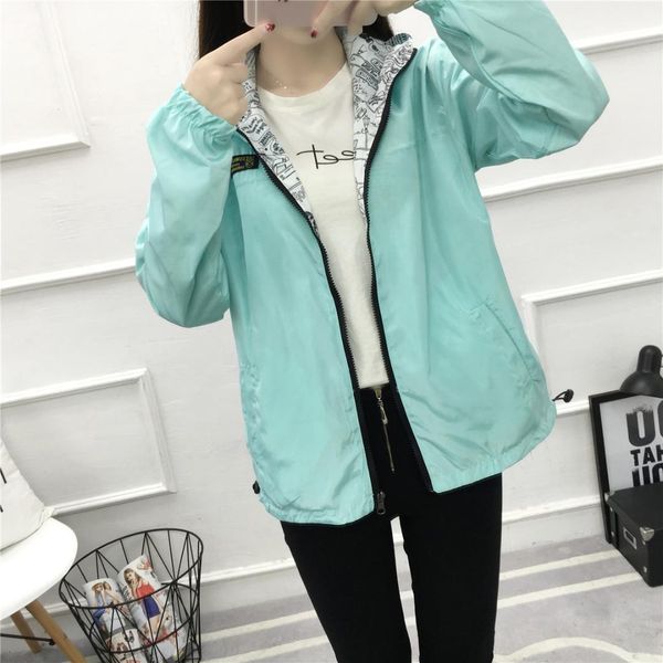 spring and autumn new coat women's college style loose student thin wear hats on both sides joker korean coat women, Black;brown
spring and autumn new coat women's college style loose student thin wear hats on both sides joker korean coat women, Black;brown