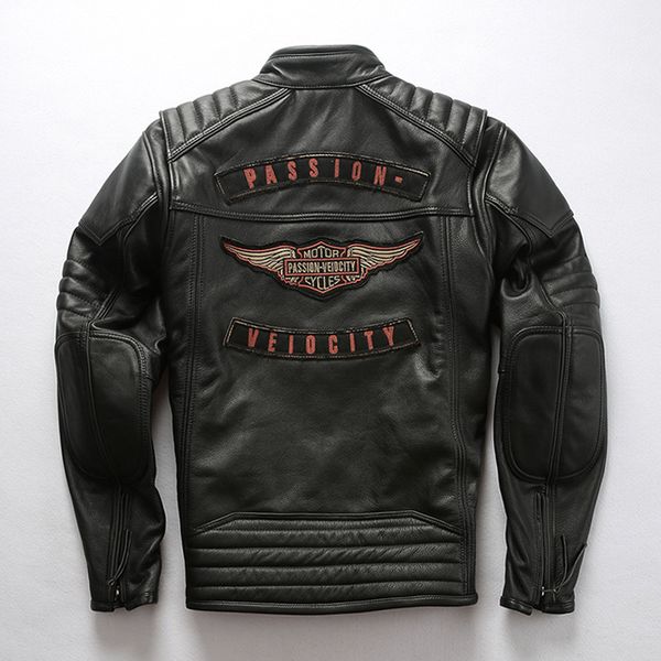 locomotive genuine leather male washing the old united states header level cowhide leather jacket vintage handmade worn, Black
locomotive genuine leather male washing the old united states header level cowhide leather jacket vintage handmade worn, Black