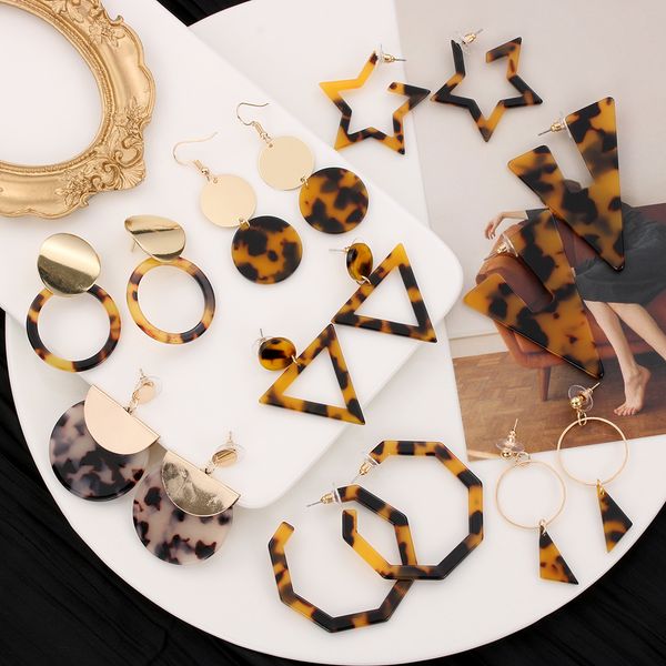 1pair vintage acrylic leopard print dangle earrings for women multicolored big geometric long drop earring 2019 bohemian jewelry, Silver
1pair vintage acrylic leopard print dangle earrings for women multicolored big geometric long drop earring 2019 bohemian jewelry, Silver