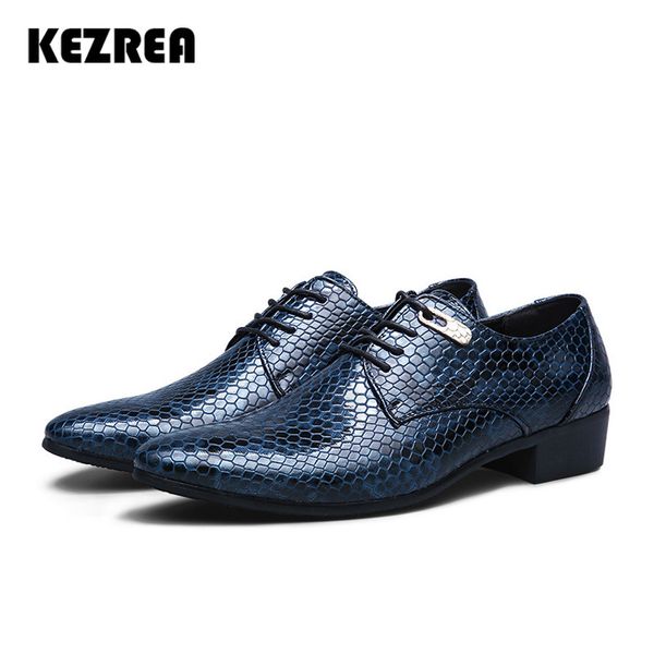 

kezrea new formal men dress shoes microfiber oxfords men business leather shoes classic office wedding mens flats big size 38-47, Black