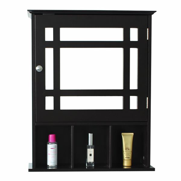 для одной двери с тремя отсеками для хранения шкаф ванной комнаты - серо-коричневый
для одной двери с тремя отсеками для хранения шкаф ванной комнаты - серо-коричневый