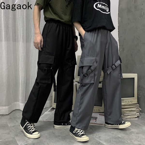 women's pants & capris gagaok streetwear cargo pant 2021 spring solid high pockets elastic waist loose harajuku casual female fashion, Black;white
women's pants & capris gagaok streetwear cargo pant 2021 spring solid high pockets elastic waist loose harajuku casual female fashion, Black;white