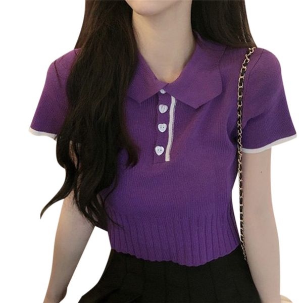 women ladies solid button up t shirt summer casual slim short sleeve ribbed knit crop pullover summer tee girls, White
women ladies solid button up t shirt summer casual slim short sleeve ribbed knit crop pullover summer tee girls, White