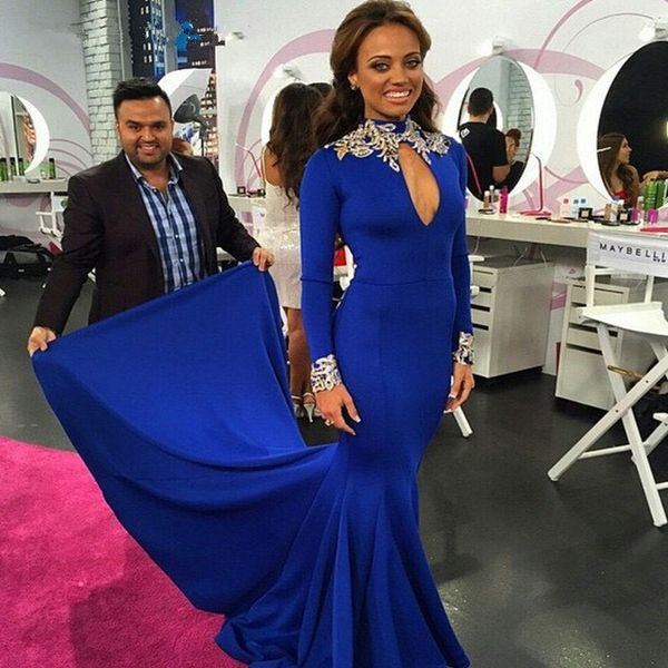 elegant royal blue mermaid prom dresses 2019 musilm arabic high neck african graduation party gown with glod lace appliqued, White;black
elegant royal blue mermaid prom dresses 2019 musilm arabic high neck african graduation party gown with glod lace appliqued, White;black