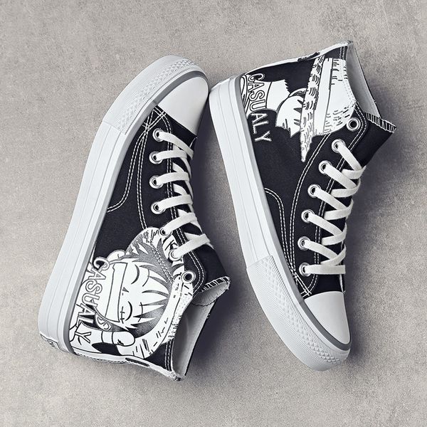 men's shoes trend men's junior high school piece shoes 2020 summer new high-canvas breathable shoes, Black
men's shoes trend men's junior high school piece shoes 2020 summer new high-canvas breathable shoes, Black