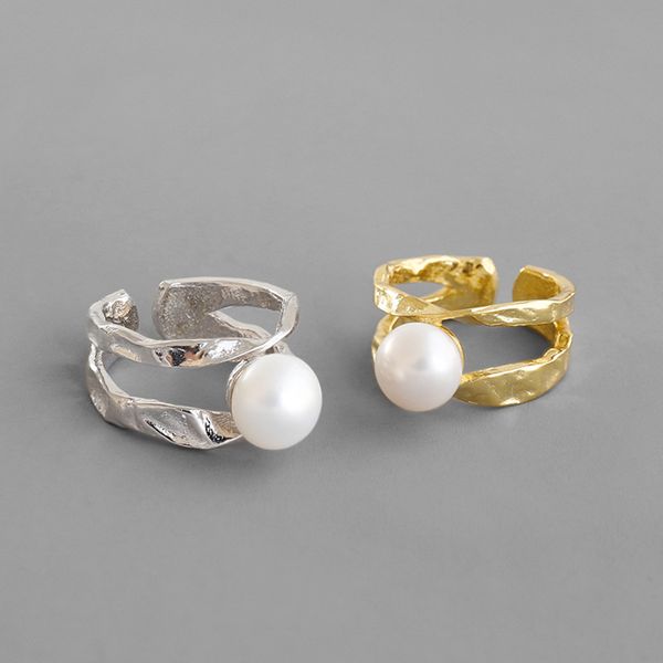 100% 925 sterling silver ring 2020 irregular double layer line pearl rings for women fashion gold ring jewelry anillos mujer, Golden;silver
100% 925 sterling silver ring 2020 irregular double layer line pearl rings for women fashion gold ring jewelry anillos mujer, Golden;silver