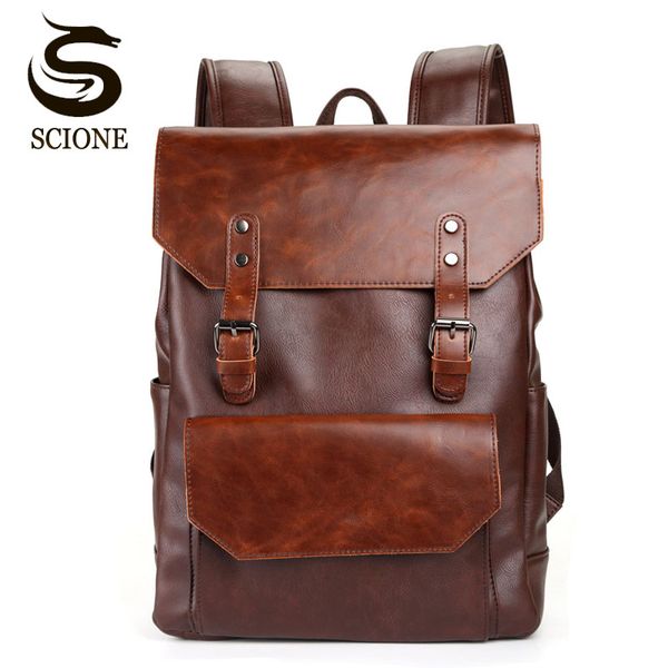 vintage style men pu leather backpack mens fashion waterproof backpack male college high school bags rucksack travel bag mochila
vintage style men pu leather backpack mens fashion waterproof backpack male college high school bags rucksack travel bag mochila