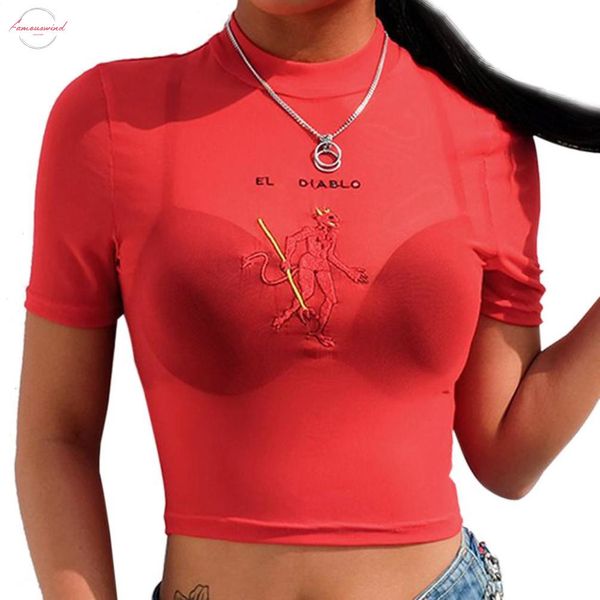 fashion summer mesh transparent t shirt 2019 women embroidery short sleeve crop tees red camiseta, White
fashion summer mesh transparent t shirt 2019 women embroidery short sleeve crop tees red camiseta, White