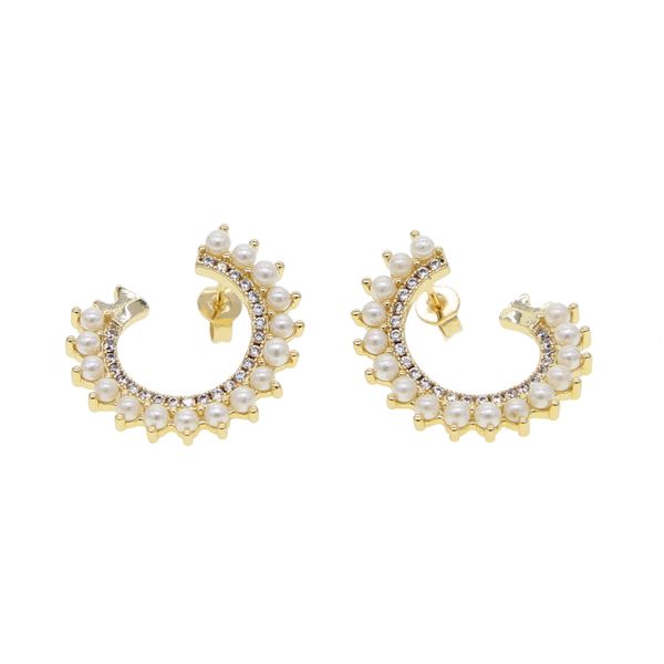 new fresh pearl beads hoop earring fashion women girl gift jewelry luxury trendy clear cz pearl round circle earring, Golden;silver
new fresh pearl beads hoop earring fashion women girl gift jewelry luxury trendy clear cz pearl round circle earring, Golden;silver